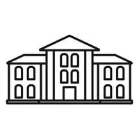 Supreme courthouse icon, outline style vector