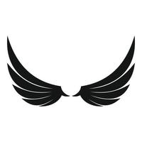 Shape wings icon, simple style vector