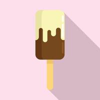 Ice cream icon, flat style vector