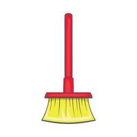 Red brush for a floor icon in cartoon style vector