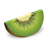 Piece of kiwi mockup, realistic style vector