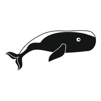 Big whale icon, simple style vector