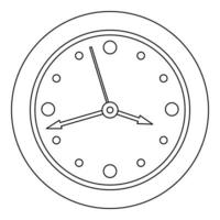 Clock face icon, outline style. vector