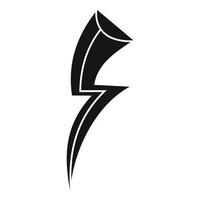 Shock lightning bolt icon, simple style vector