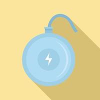 Turbo wireless charger icon, flat style vector