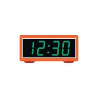 Digital table clock icon, flat style vector