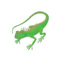 Lizard icon, cartoon style vector