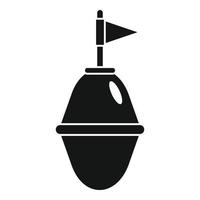 Port buoy icon, simple style vector