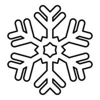 Frost snowflake icon, outline style vector