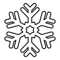 Frost snowflake icon, outline style vector