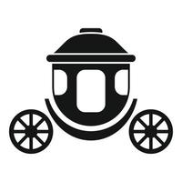 icono de carro brougham, estilo simple vector