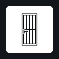 Lattice door icon, simple style vector