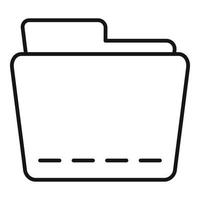 Catalogue folder icon, outline style vector