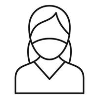 Person nurse icon, outline style vector