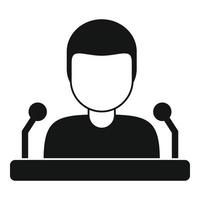 University speaker icon, simple style vector