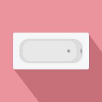 Air view of bathtube icon, flat style vector