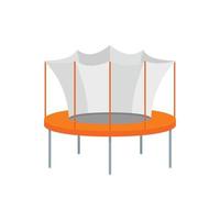 Kid trampoline icon, flat style vector