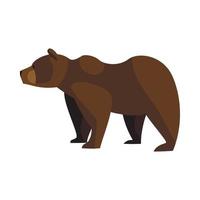 icono de oso, estilo de dibujos animados vector