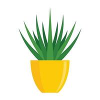 Succulent flower pot icon, flat style vector