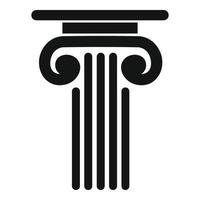 Outer column icon, simple style. vector