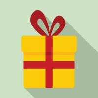 Bribery gift box icon, flat style vector