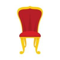 King throne icon, flat style vector