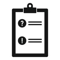 Advice form card icon, simple style vector