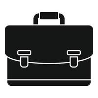 Notary briefcase icon, simple style vector