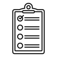 Inventory checkboard icon, outline style vector