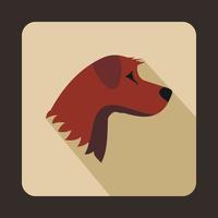 Dog icon, flat style vector