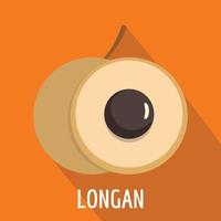 Longan icon, flat style vector