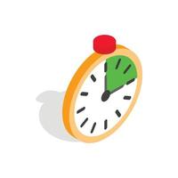 Alarm clock icon, isometric 3d style vector