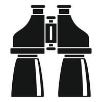 icono binocular de plástico, estilo simple vector