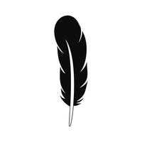 Ethnic feather icon, simple style vector