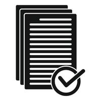 Receive approved documents icon, simple style vector