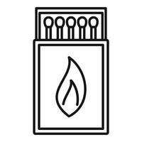 Survival matches box icon, outline style vector