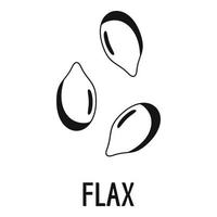 Flax icon, simple style vector