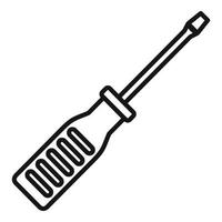 Construction screwdriver icon, outline style vector