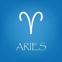 Aries zodiac sign icon vector simple