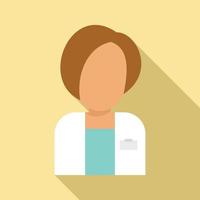 Career nurse icon, flat style vector