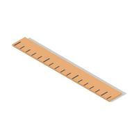 Wood school ruler cm icon, isometric style vector