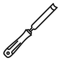 Chisel craft icon, outline style vector