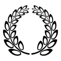 Trophy wreath icon, simple style vector