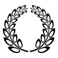 Trophy wreath icon, simple style vector