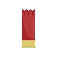 Hunt rifle bullet icon, flat style vector