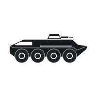 Armored personnel carrier icon, simple style vector