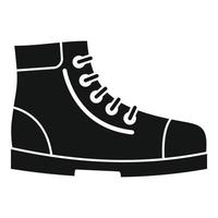 Hiking boot icon, simple style vector