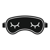 Fun sleeping mask icon, simple style vector