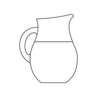 Pitcher of milk icon, outline style vector