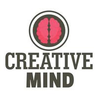 Creative mind logo, flat style vector